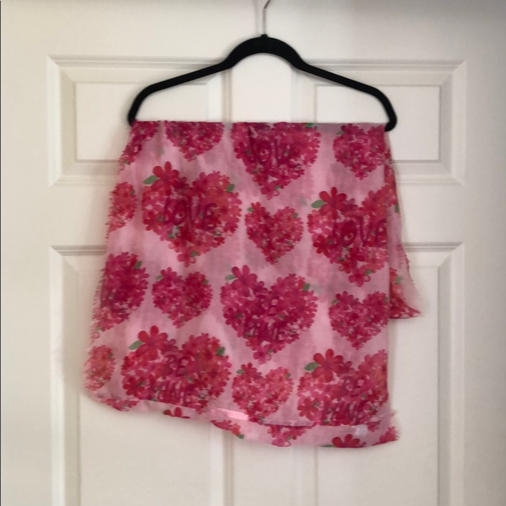 Pink Sheer Infinity Scarf